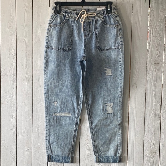 Justice Other - Elastic Waist Girlfriend Jeans
